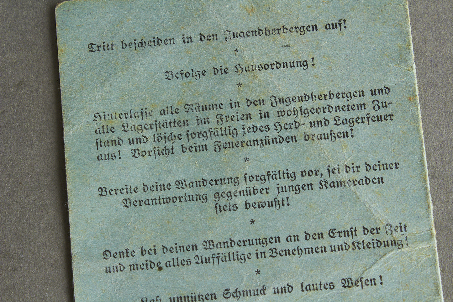RARE DJH "Reichsverband für Deutsche Jugendherbergen" "Führerausweis" Leaders identification. Original.