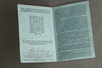RARE DJH "Reichsverband für Deutsche Jugendherbergen" "Führerausweis" Leaders identification. Original.