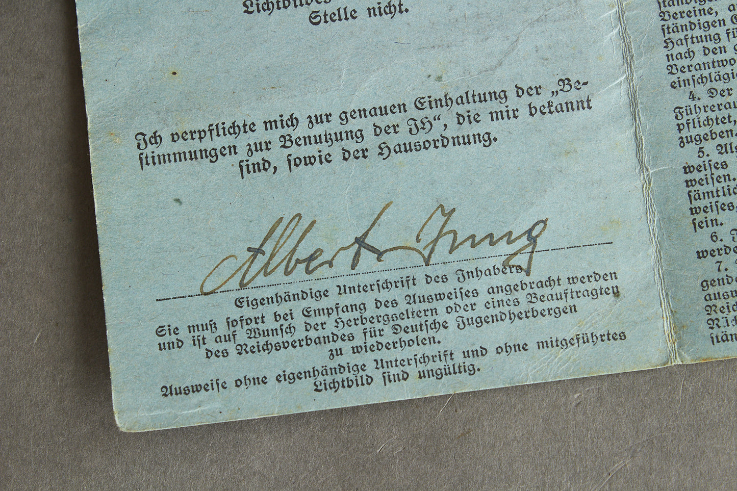 RARE DJH "Reichsverband für Deutsche Jugendherbergen" "Führerausweis" Leaders identification. Original.
