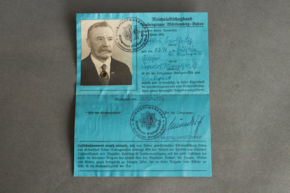 RLB "Reichsluftschutzbund" "Ausweis" Members identification. Rare. Original.