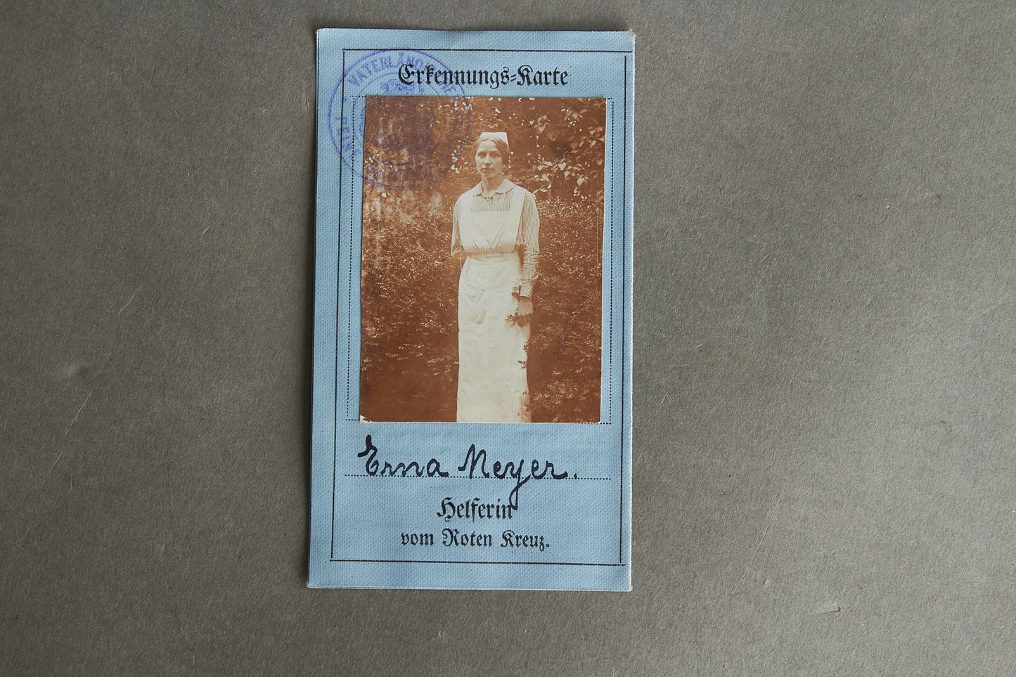 DRK "Deutsche Roten Kreuz" "Erkennungs-Karte" Identification card. Hard to find. Original.