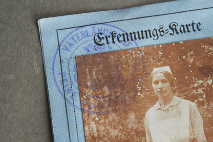 DRK "Deutsche Roten Kreuz" "Erkennungs-Karte" Identification card. Hard to find. Original.
