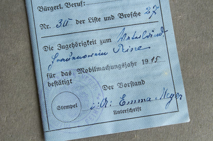 DRK "Deutsche Roten Kreuz" "Erkennungs-Karte" Identification card. Hard to find. Original.