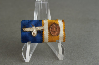 2-Place Ribbon Bar. With Miniatures. Rare. Original.