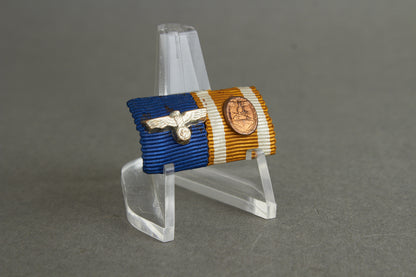 2-Place Ribbon Bar. With Miniatures. Rare. Original.